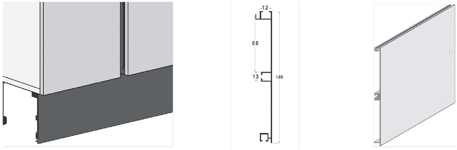 L302-L303-L307 Aluminum skirting