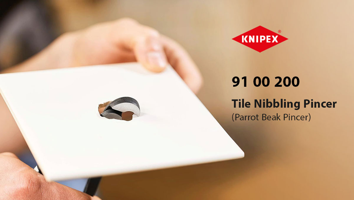 Knipex 9100200 Tile Nibbling Pincer, Parrot Beak Pincer