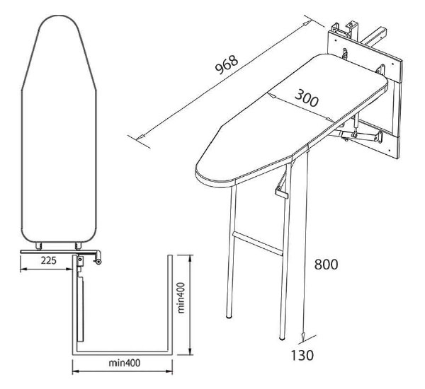 Fantoni J406 Ironing Board