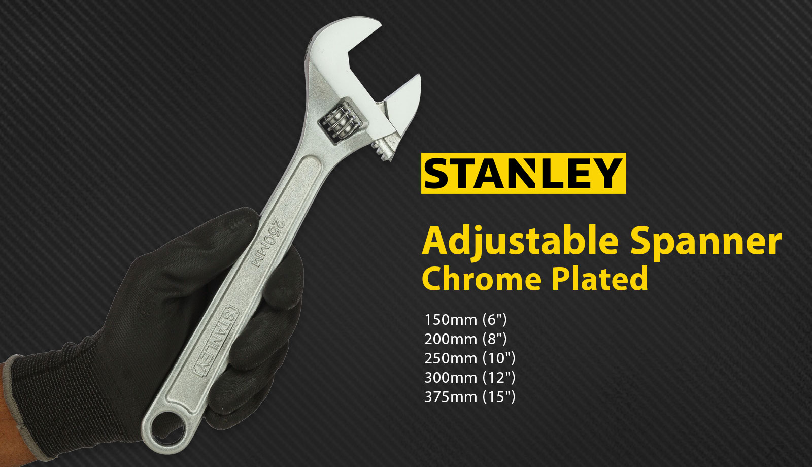 Stanley Adjustable Chrome-Plated Spanner