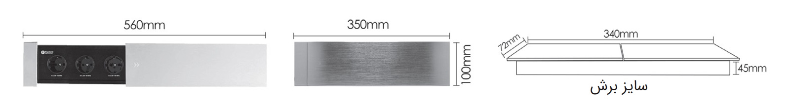  Fantoni N424 Desk connection panels 