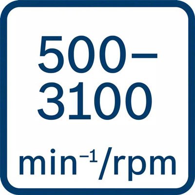 No load speed 500 - 3100 min-1/rpm 