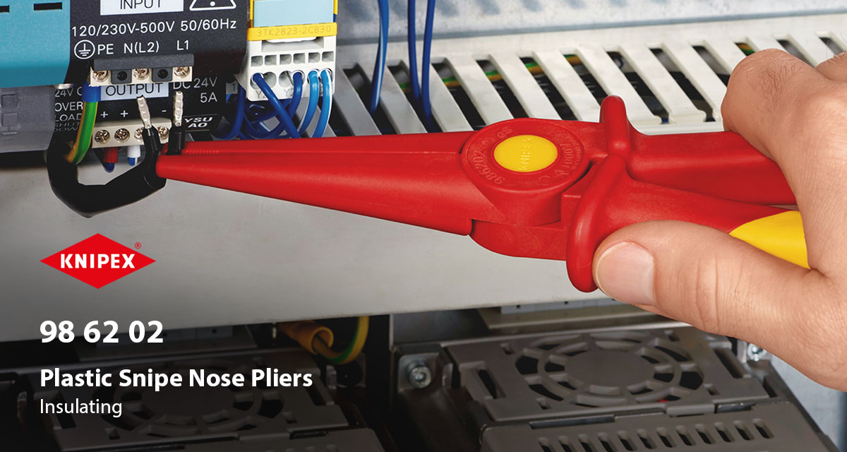 Knipex 98 62 02 Plastic Snipe Nose Pliers Insulating